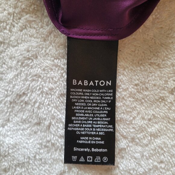 Babaton Cowl Neck Cami Top Women Small Dewberry 90s Minimalist Glam Girl - Picture 4 of 5